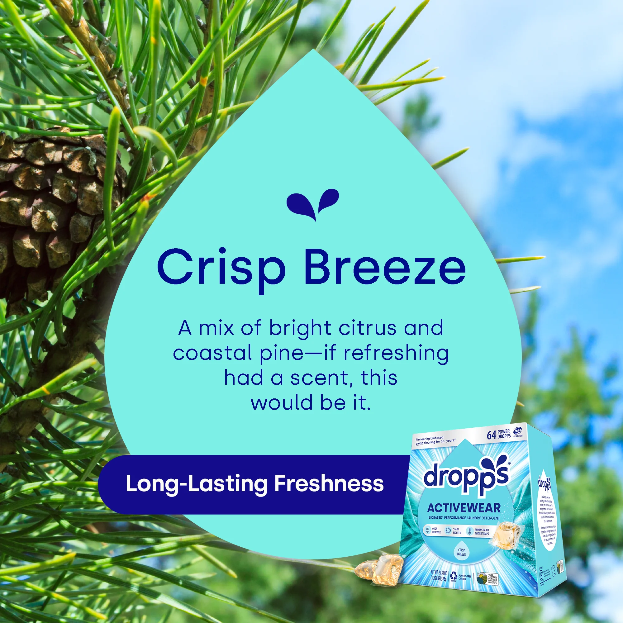 Activewear Laundry Detergent Pods, Crisp Breeze - Image 7