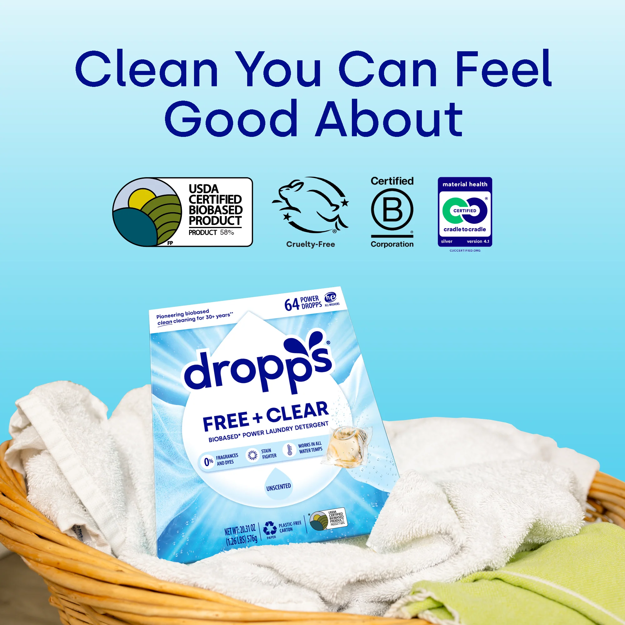 Free & Clear Laundry Detergent Pods, Unscented - Image 4