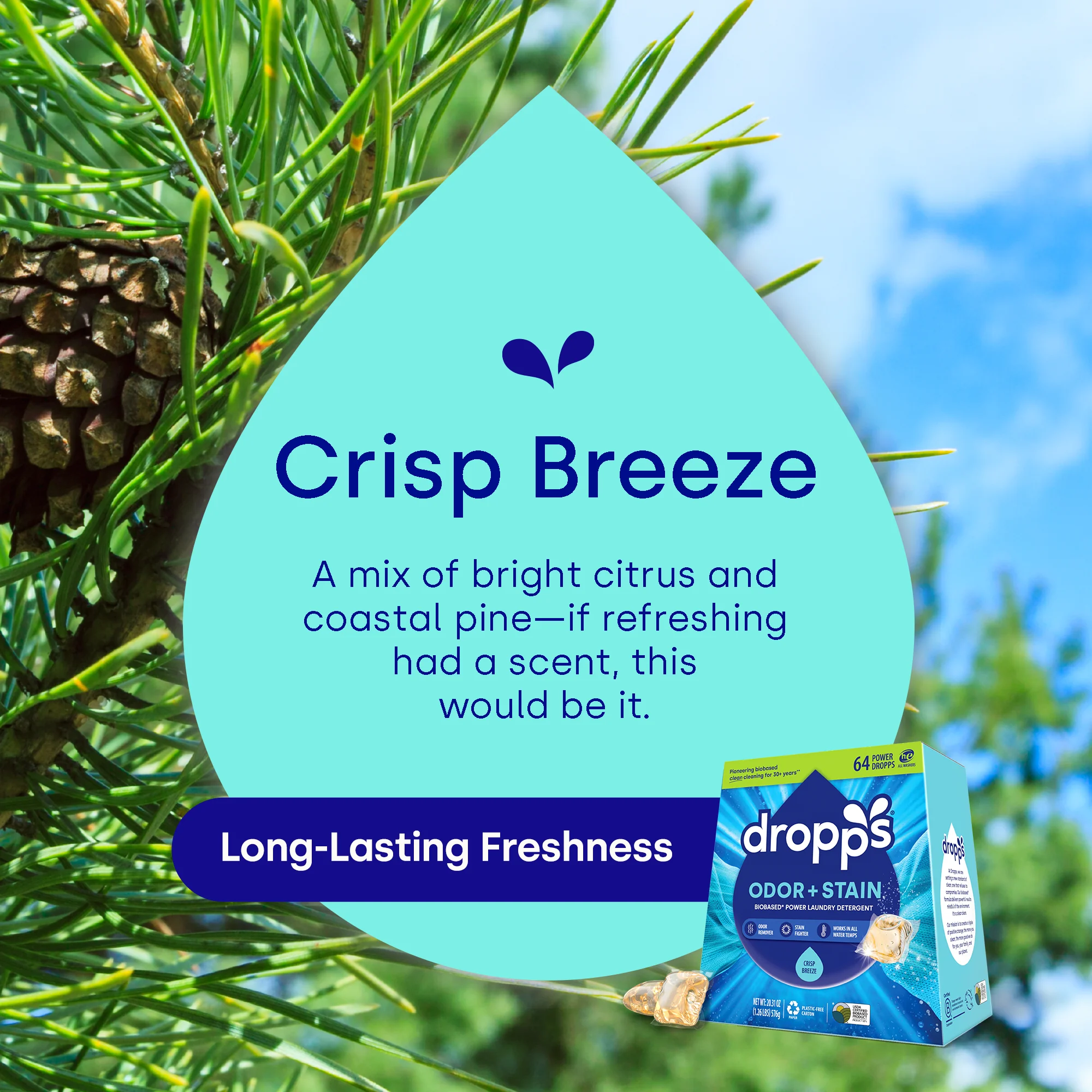 Odor & Stain Laundry Detergent Pods, Crisp Breeze - Image 7