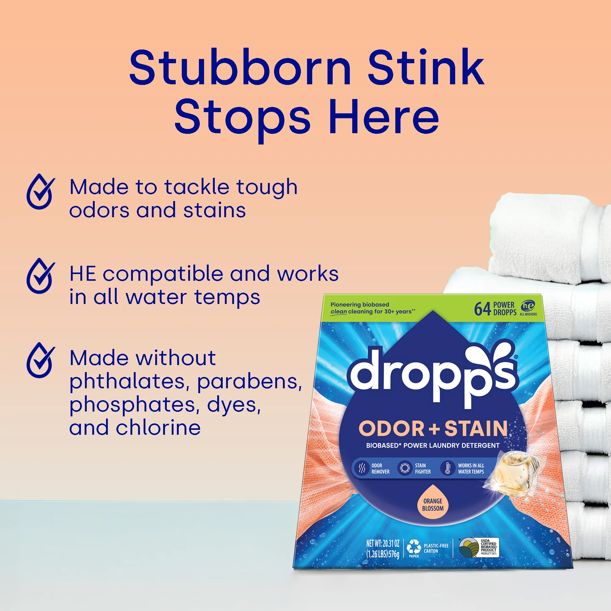 Odor & Stain Laundry Detergent Pods, Orange Blossom - Image 6