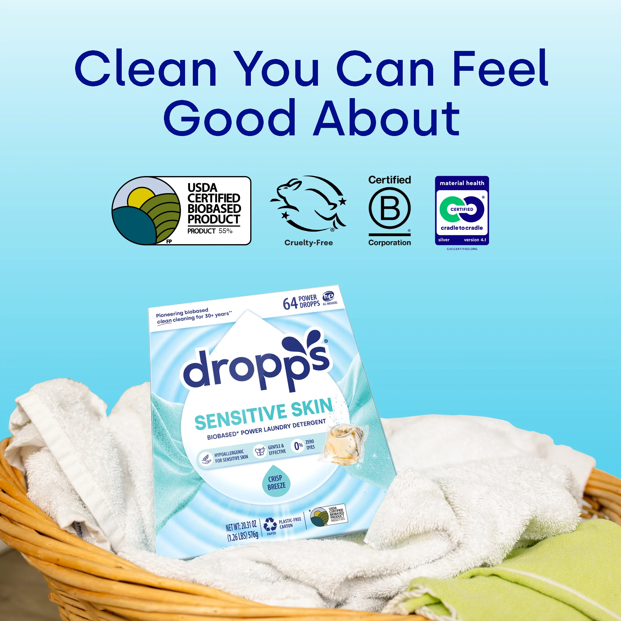 Sensitive Skin Laundry Detergent Pods, Crisp Breeze - Image 4