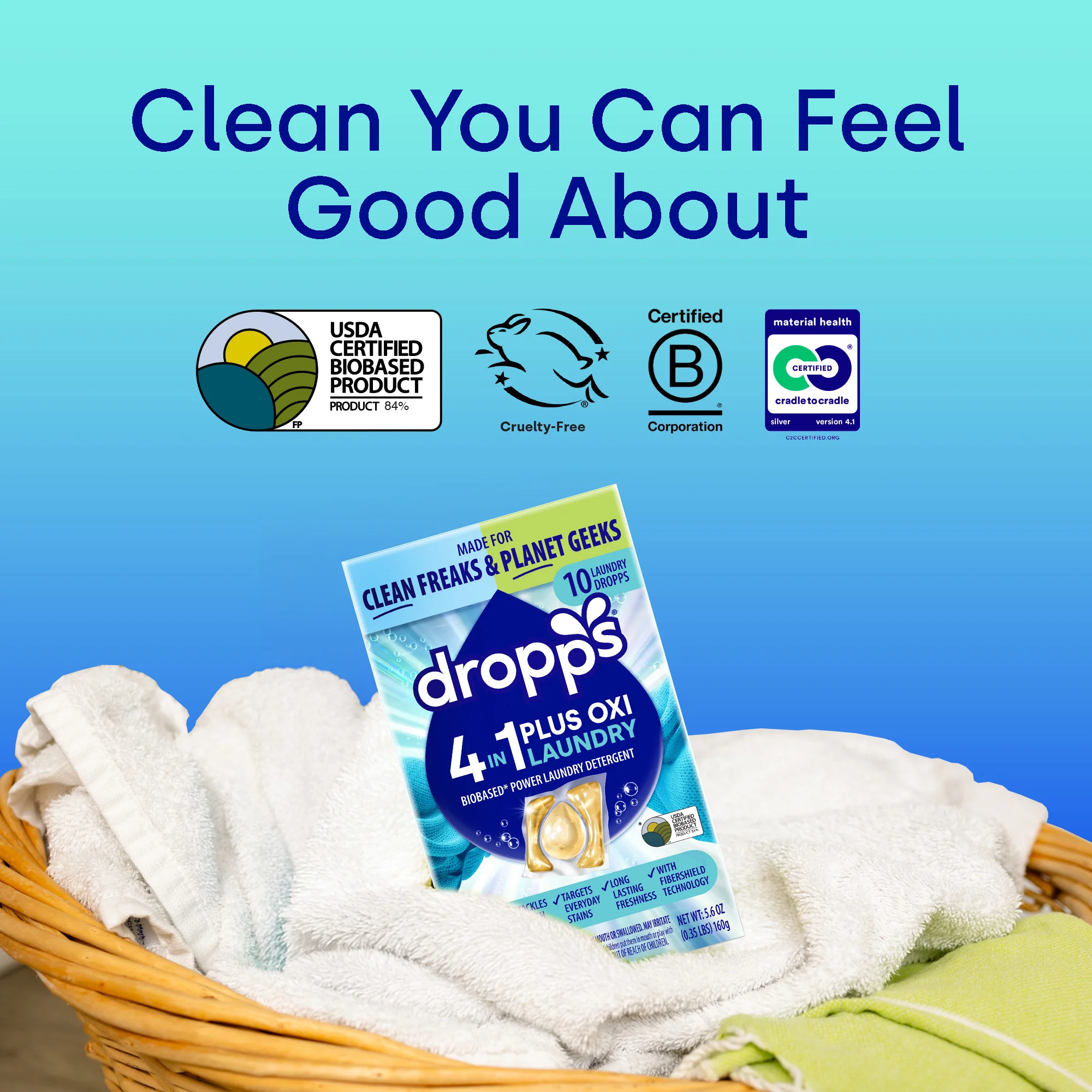 Trial Size 4-in-1 Plus Oxi Laundry Detergent Pods, Crisp Breeze - Image 4