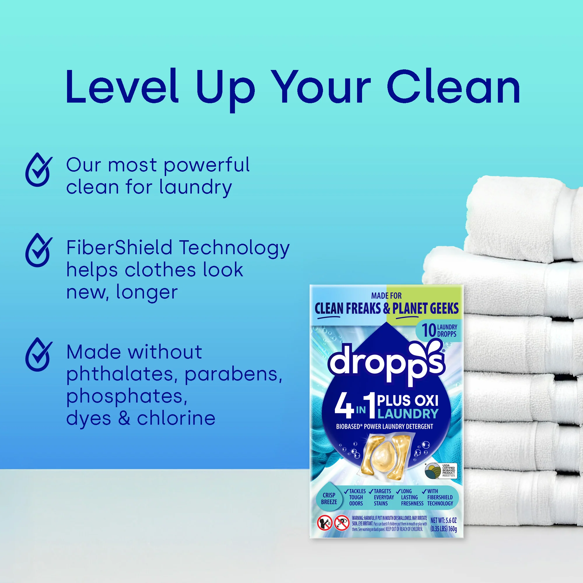 Trial Size 4-in-1 Plus Oxi Laundry Detergent Pods, Crisp Breeze - Image 6