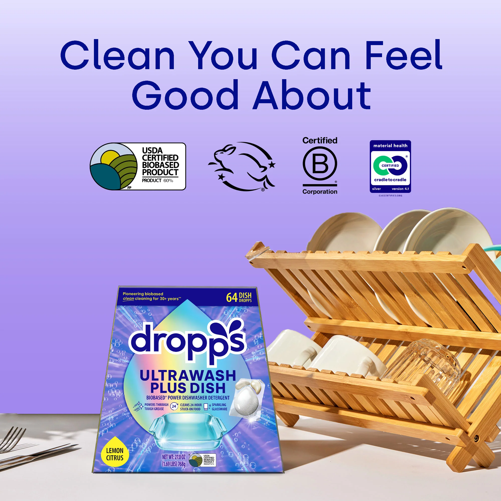 UltraWash Plus Biobased Power Dishwasher Detergent Pods, Lemon Citrus - Image 4