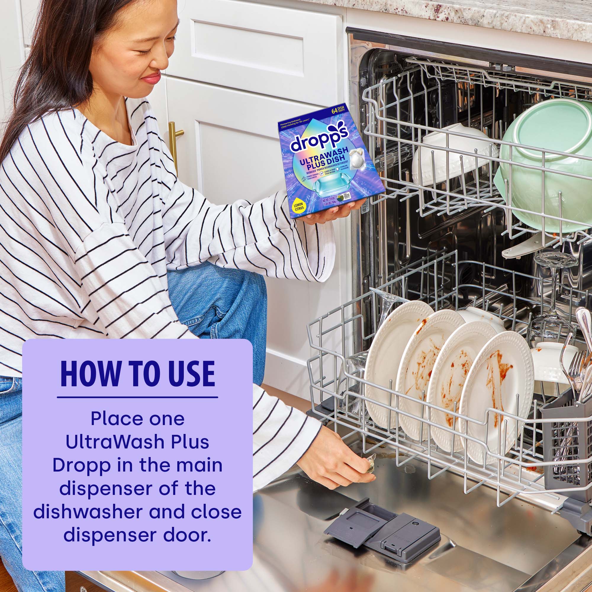 UltraWash Plus Biobased Power Dishwasher Detergent Pods, Lemon Citrus - Image 8