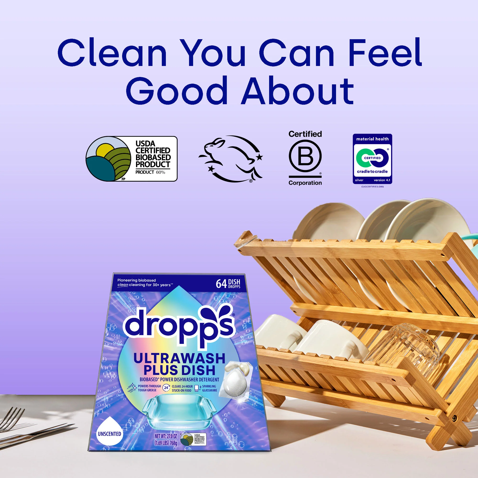 UltraWash Plus Biobased Power Dishwasher Detergent Pods, Unscented - Image 4